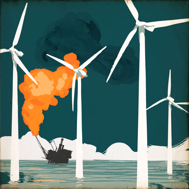 Wind trumps oil by Stewart Bremner